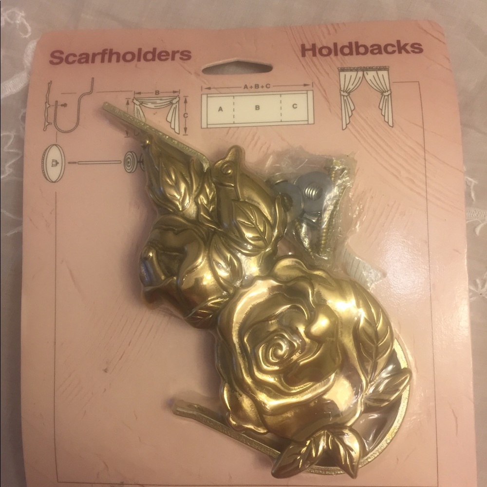 New in package Kirsch scarf holders/holdbacks Rose - Picture 2 of 4